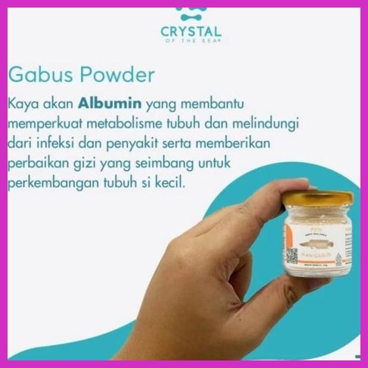 

COD CRYSTAL OF THE SEA GABUS FOOD POWDER 20 GR - KALDU MPASI BAYI PREMIUM QUALITY FASHION ANAK & BAYI