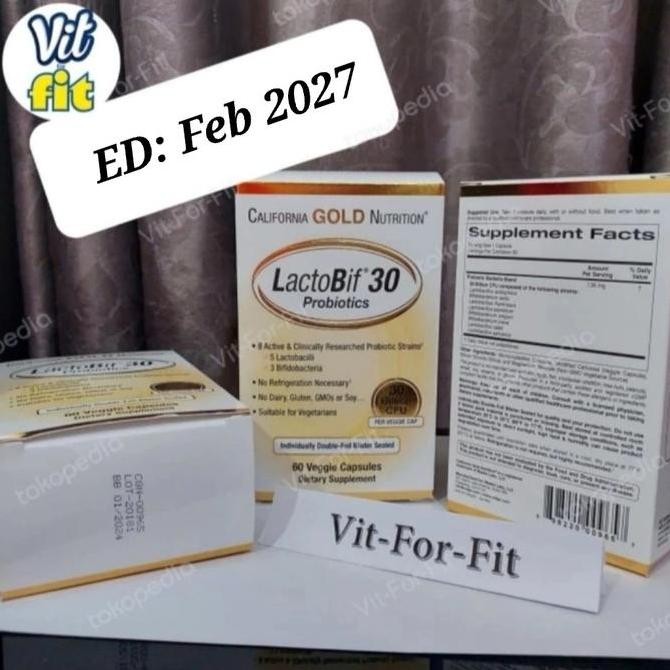 NEW 2 box California Gold Nutrition CGN Lactobif 30 billion Probiotics - 60 caps