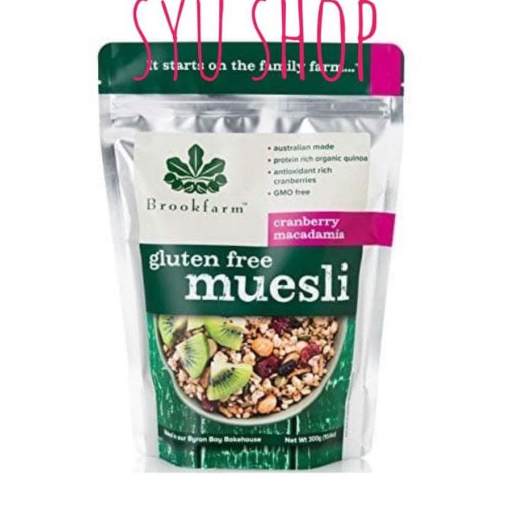 

Brookfarm Gluten Free Muesli Cranberry Macadamia 300 Gr