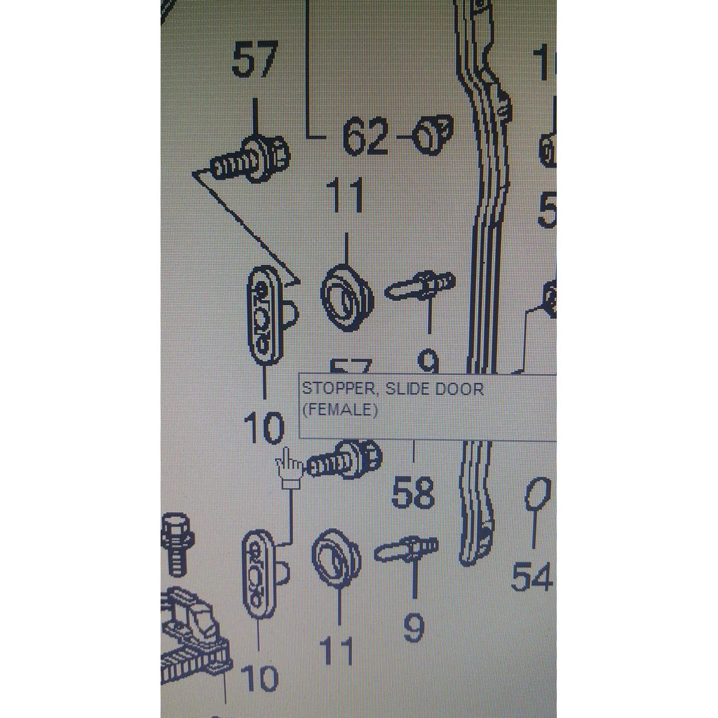KARET / PLASTIK DUDUKAN STOPPER PINTU BELAKANG FREED