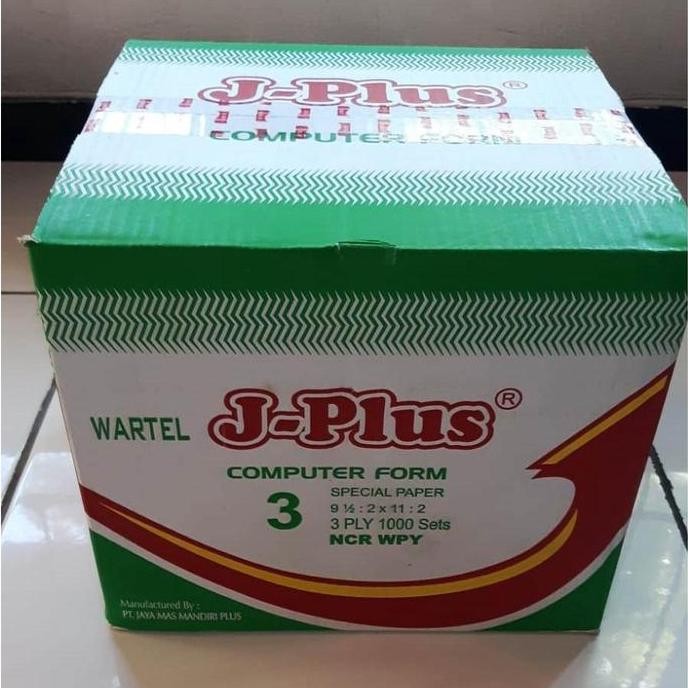 

BEBAS ONGKIR - Continuous form NCR J Plus WARTEL 4,75 x 5,5 rangkap 3 9,5:2x11:2 CF K3