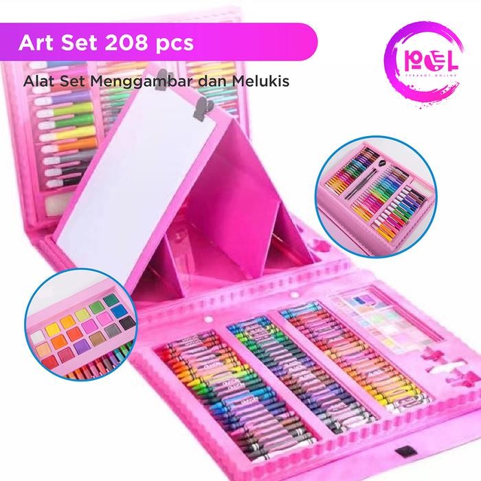 

BEST SELLER [POL] COD Crayon Set 150 & 208 pcs Pensil Warna Alat Tulis Krayon Mewarnai