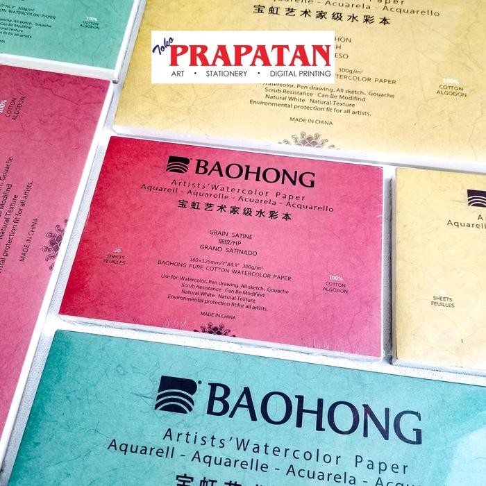

BEST SELLER Baohong Artist Watercolor Pad 18x12.5cm/26x18cm HP.CP.ROUGH