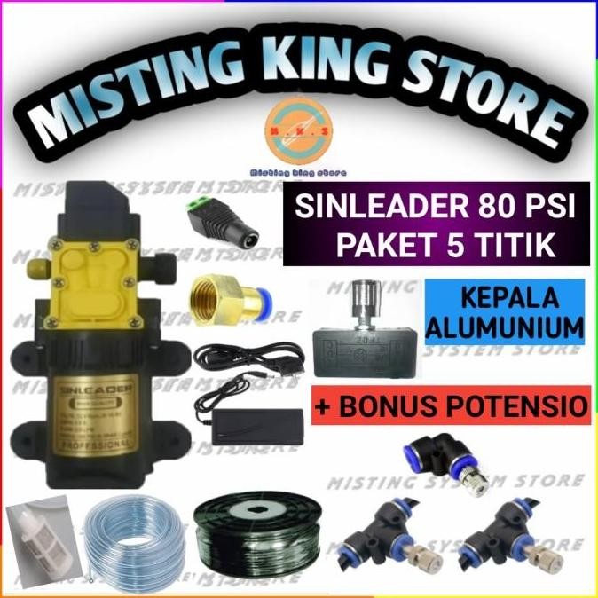 Paket Misting 5 Titik Alat Siram Mist Nozzle Head Sprayer Paludarium