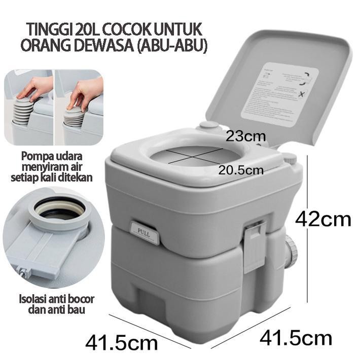 Jf Toilet Portable Untuk Camping Or Manula/Toilet Bergerak/Toilet Luar Original Dan Terpercaya