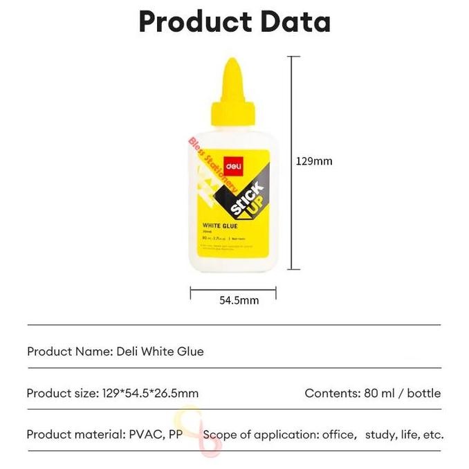 

Lem Cair Pvac Deli Lem Putih Cair White Glue Mirip Lem Fox Perekat