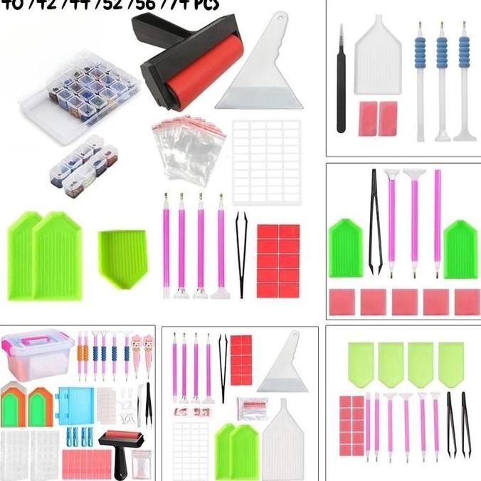 

unggulan shopee Vinnatsu-40/42/44/52/56/74PCS 5D Diamond Pang Kit Cross Stitch Tool Diamond Pang Set DIY Tool Embroidery Kit Peralatan Alat DIY Diamond Pang Tools Set Diamond Pang Kit Set Lengkap Tools Diamond Pang
