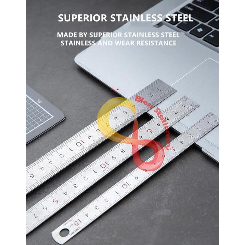 

Penggaris Besi Deli Mistar Stainless Steel Ruler Drafting Dengan Tabel Konversi