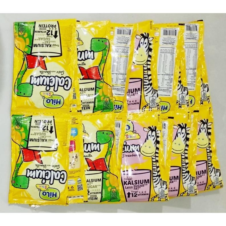 

HiLo School Vanilla - Strawberry Chocolate Vanilla Renceng 10 Sachet - Cokelat - Vanila Nugi