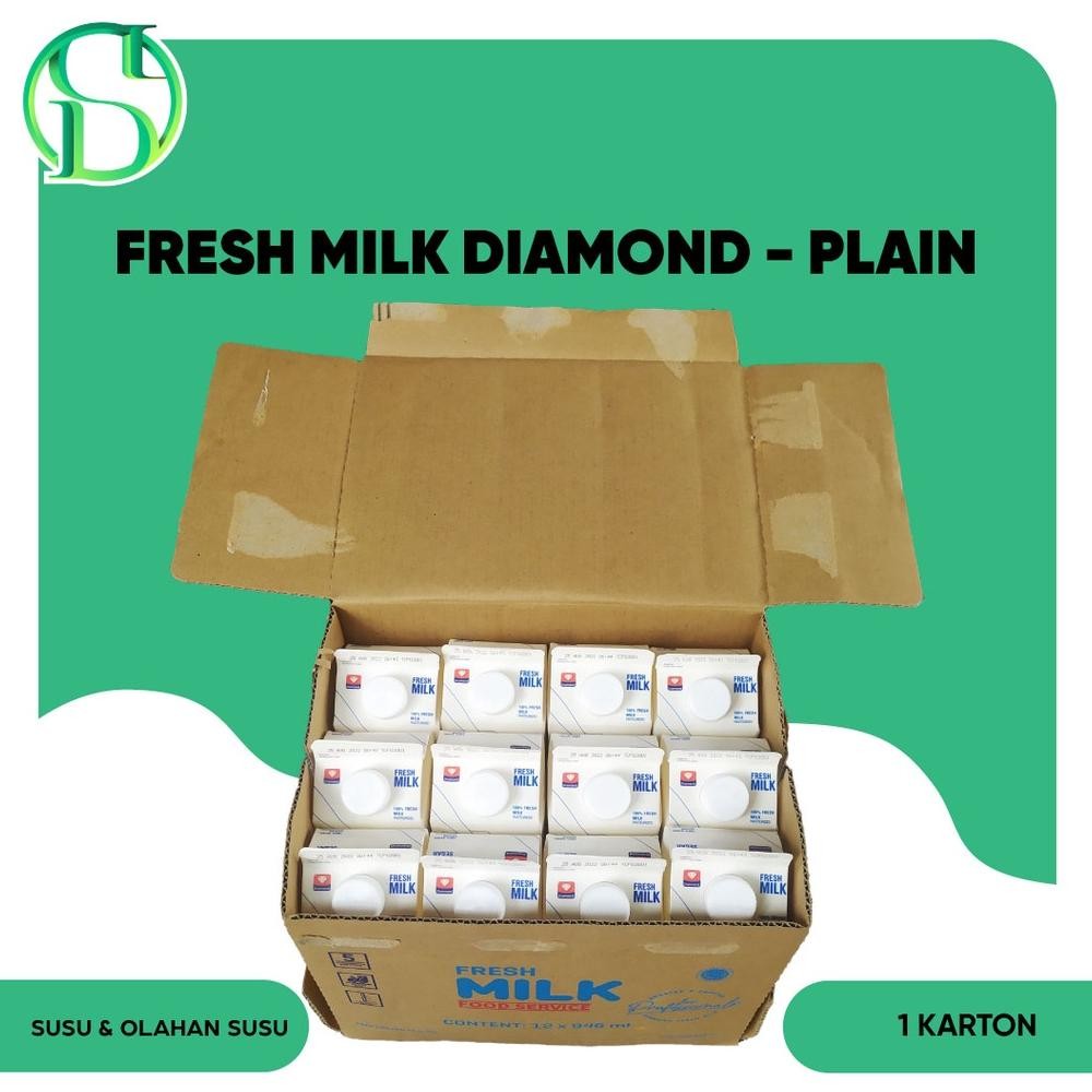 

Fresh Milk Diamond PASTEURISASI 1 Karton / 12 pcs | Bukan UHT Nugi