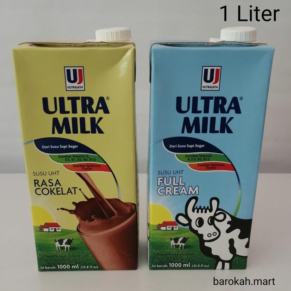 

Ultra Susu UHT kemasan 1 Liter Coklat atau Full Cream Nugi