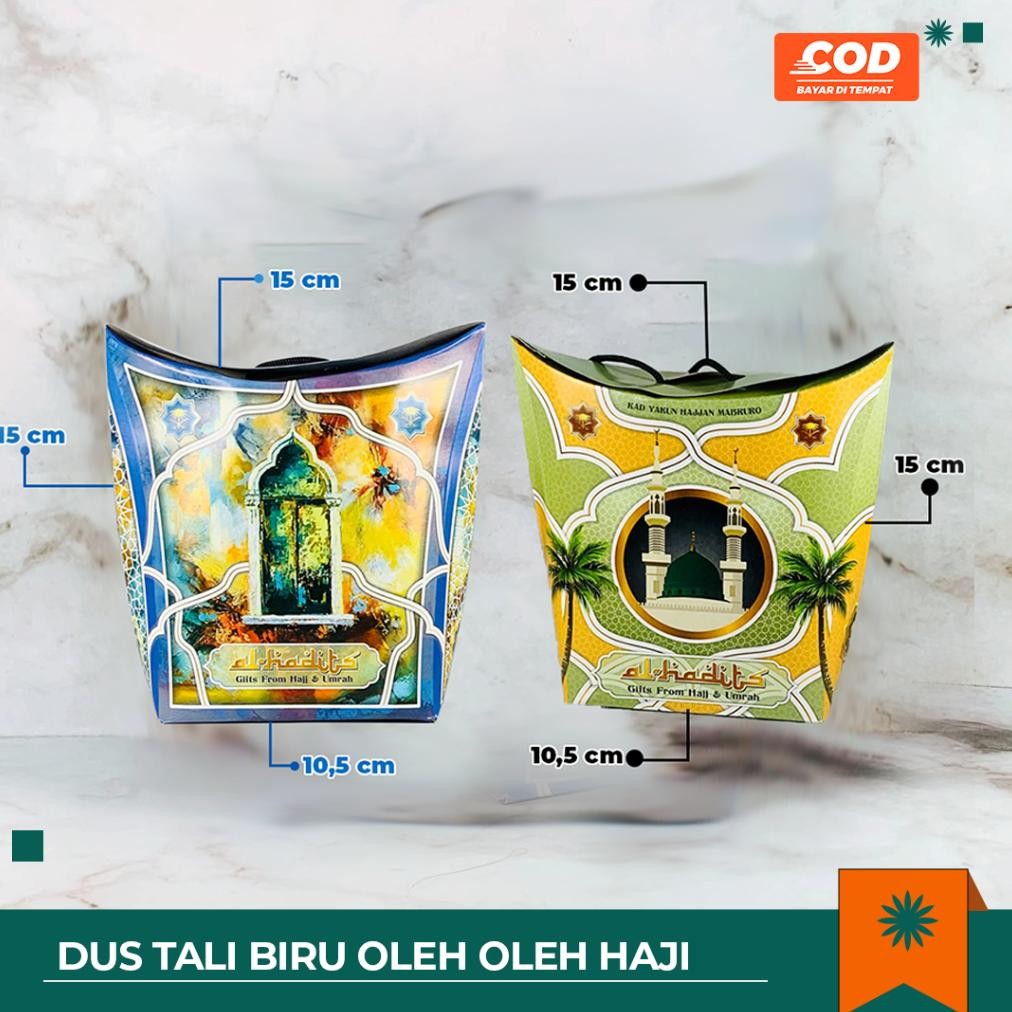 

Dus paket oleh-oleh Haji dan Umroh Kemasan Tali Premium 50pcs/25Pcs Hijau Sage Nugi