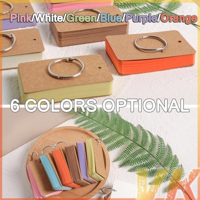 Flash Card/Flash Card Polos 50 Lembar Flash Card / Memo Ring / Flash Card Polos Edukasi Belajar Anak