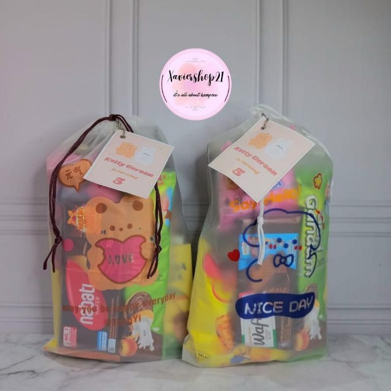 

READY! Paket Snack Premium Kemasan Pouch Serut ( FREE CARD) Nugi