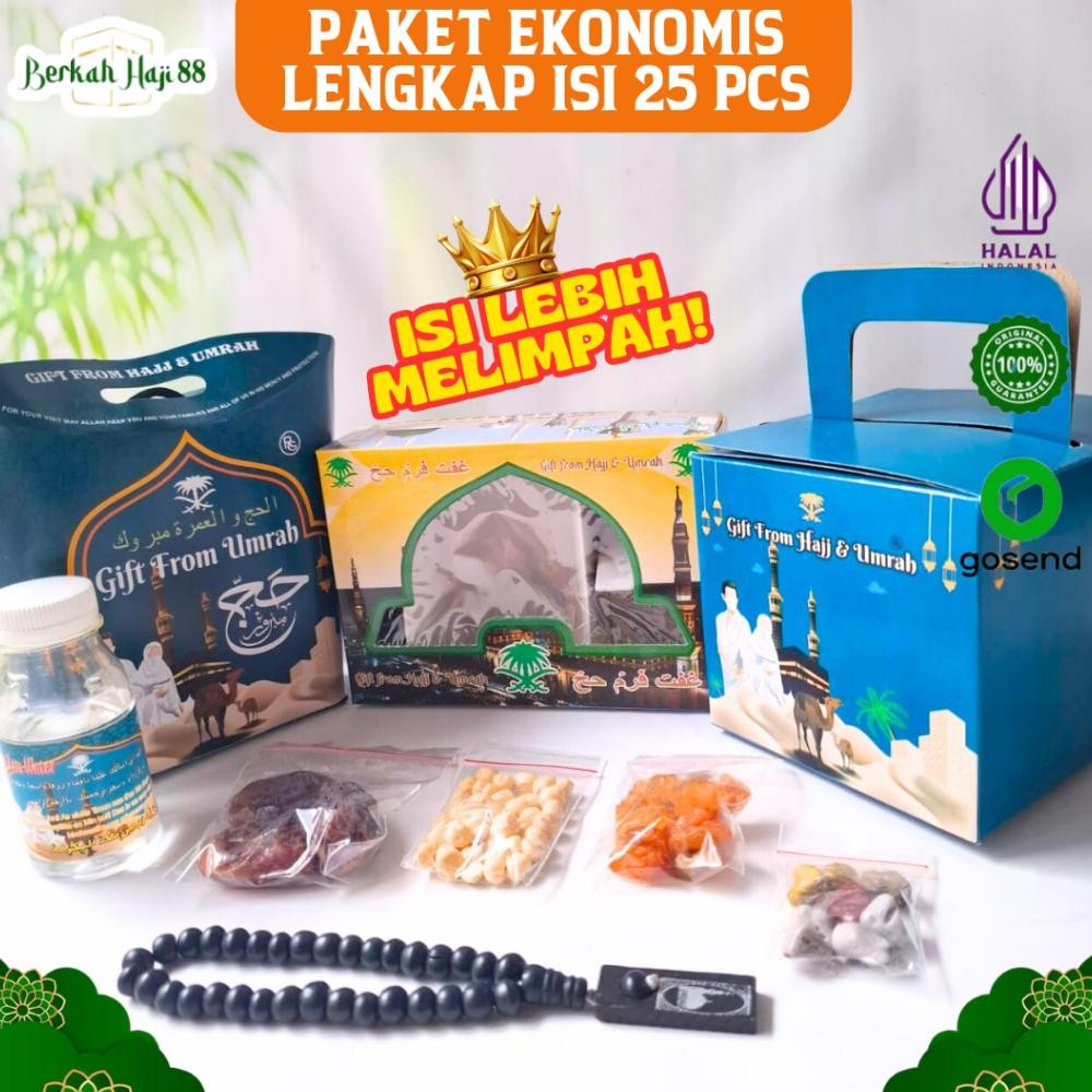 

Paket Hampers Oleh Oleh Umroh dan Haji Dus Bebas Pilih isi 25 Paket Terlengkap ISI LEBIH MELIMPAH Nugi