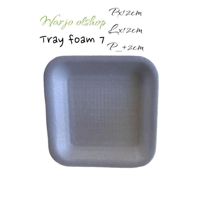 styrofoam uk 07 ,foam tray makanan..uk 7 1bal isi 250 cocok untuk buah buahan ,ikan asin , dan untuk