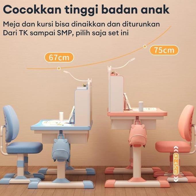 Meja Belajar Anak Meja Belajar Anak Set Kursi Meja Belajar Anak Perempuan Meja Anak Aesthetic