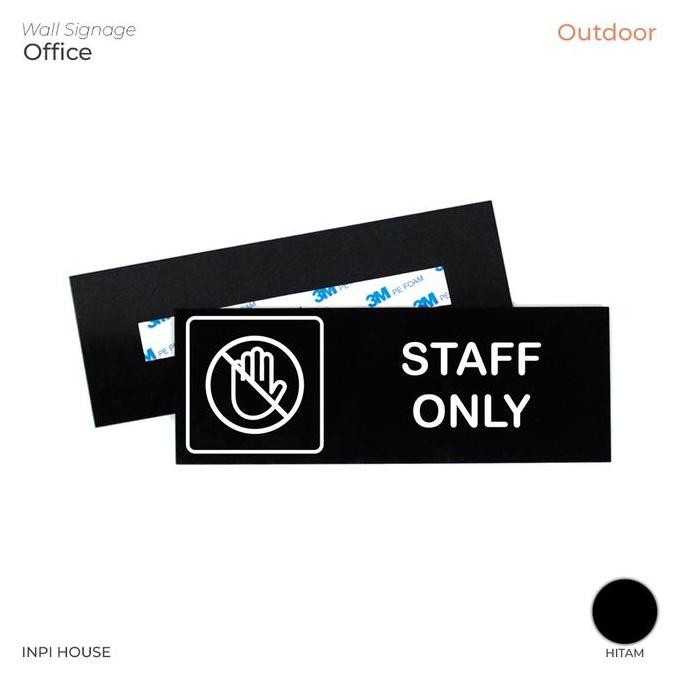 staff only signage - logo ruang staff - staff only - acrylic signage Nugi