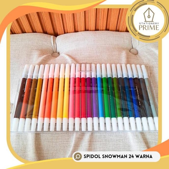 

Spidol Warna / Coloring Markers Snowman 24 Warna Pw-24A Pencil Type