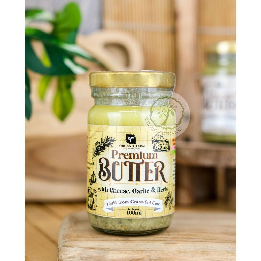 

Premium Butter with Cheese Garlic and Herbs - 100 Persen Grass Fed Butter 100ml Nugi