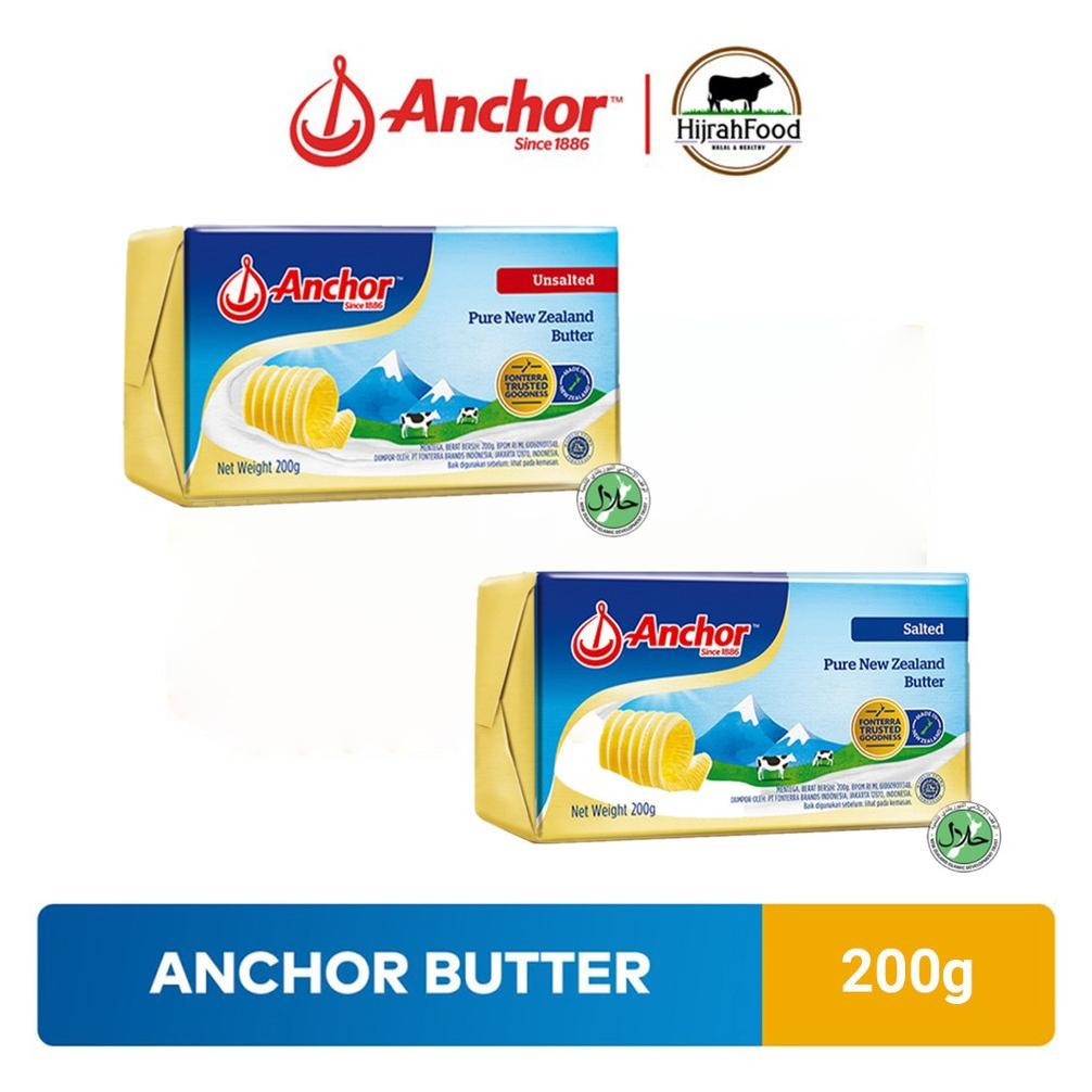 

Anchor Pure New Zealand Butter Pats Margarin Salted / Unsalted | Asin / Tawar Nugi
