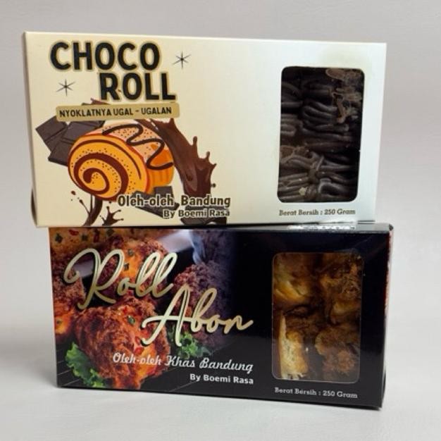 

Paket Roti Gulung Abon Original Boemi Rasa isi 10 pcs + Choco Roll isi 10 pcs Nugi