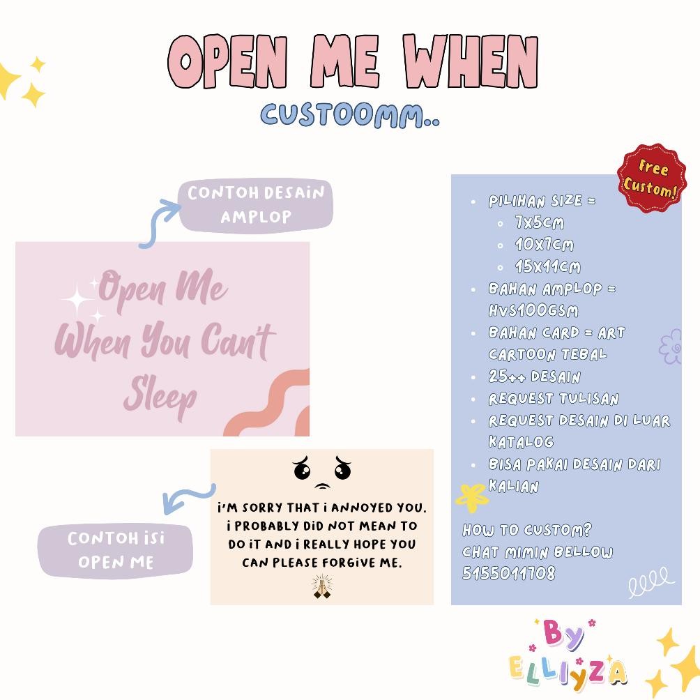 

Open Me When Custom Pastel Termurah Viral Untuk Pasangan Sahabat Saudara Nugi