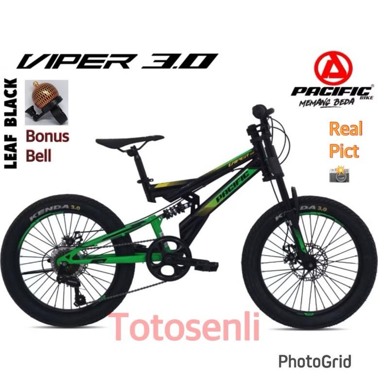 Terlaris Sepeda Mtb Anak 20 Inch Pasific Viper 3.0 Shimano 7Speed Rem Cakram