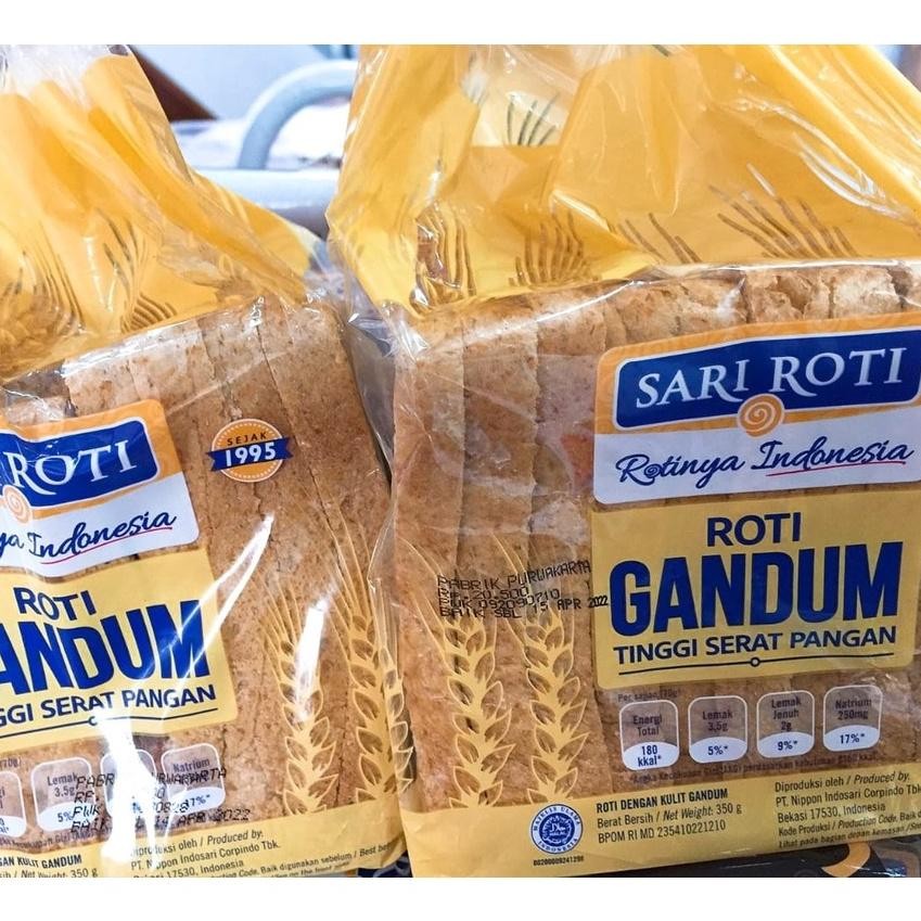 

SARI ROTI Roti Gandum Tinggi Serat Pangan - Kemasan 350 gr Nugi