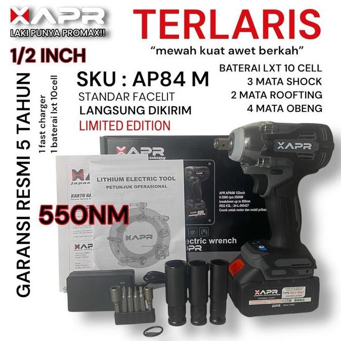 Pembuka Baut APR Japan Red Edition Impact Wrench Cordless