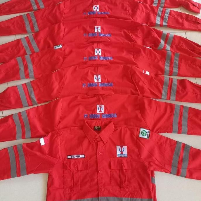 baju wearpack safety bordir perusahaan