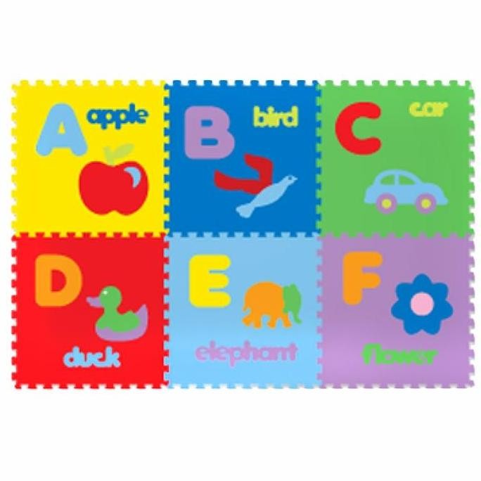 Matras Puzzle Alas Lantai Evamats ABC Gambar Original Mainan Edukasi