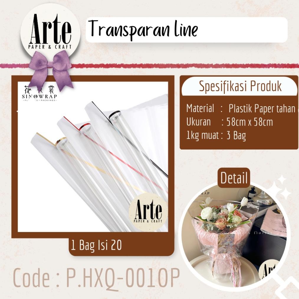 

20 Lembar Cellophane Metalik Gold Frame Transparant Line Ori Sinowrap Bingkai Jelly Film List Kertas Buket Flower Wrapping Paper Calor Kado Arte Grosir Florist Supply Jakarta Bekasi P.HXQ-001OP Nugi