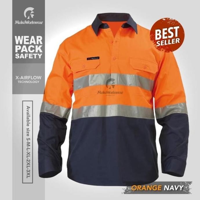 SERAGAM SAFETY LAPANGAN / PAKAIAN WEARPACK LAPANGAN Baju Katun