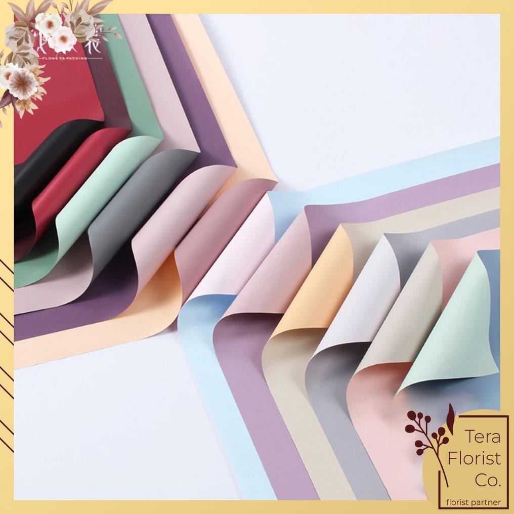 

20 Lembar Cellophane Pastel Dual Tone Kertas Bunga Flower Wrapping Kertas Buket Wrap Paper Bungkus Bouquet Waterproof Pembungkus Kado P.OY Nugi