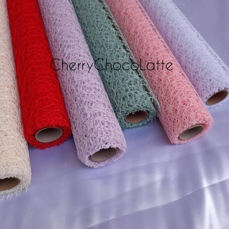 

[ 1 Roll ] Flower Wrapping Paper Jaring Sprider Korea / Jaring Sprider Mesh Roll Wrapping / Flower Wrapp / Kerta Buket Nugi