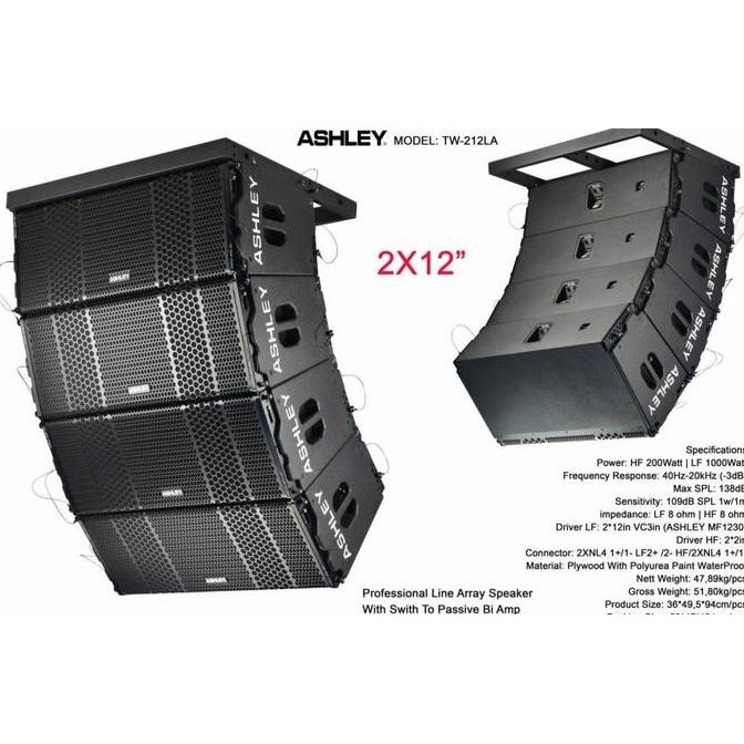 SPEAKER LINE ARRAY ASHLEY TW212LA TW 212 LA ORIGINAL