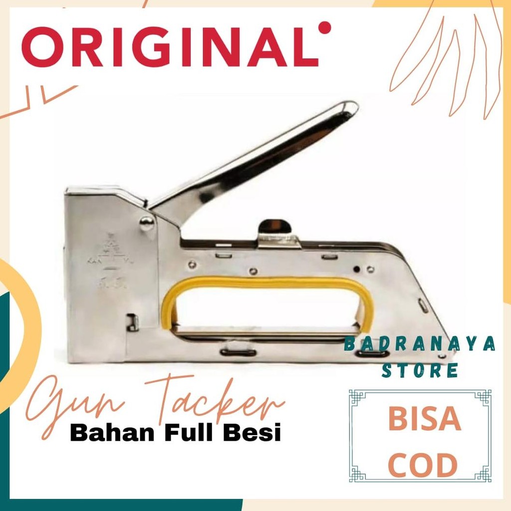 

Stapler Tembak / Cekrekan / Pengokot / Hekter Gun Tacker / Staples Sofa, Staples Jok, Stepler Motor, Kursi, dll