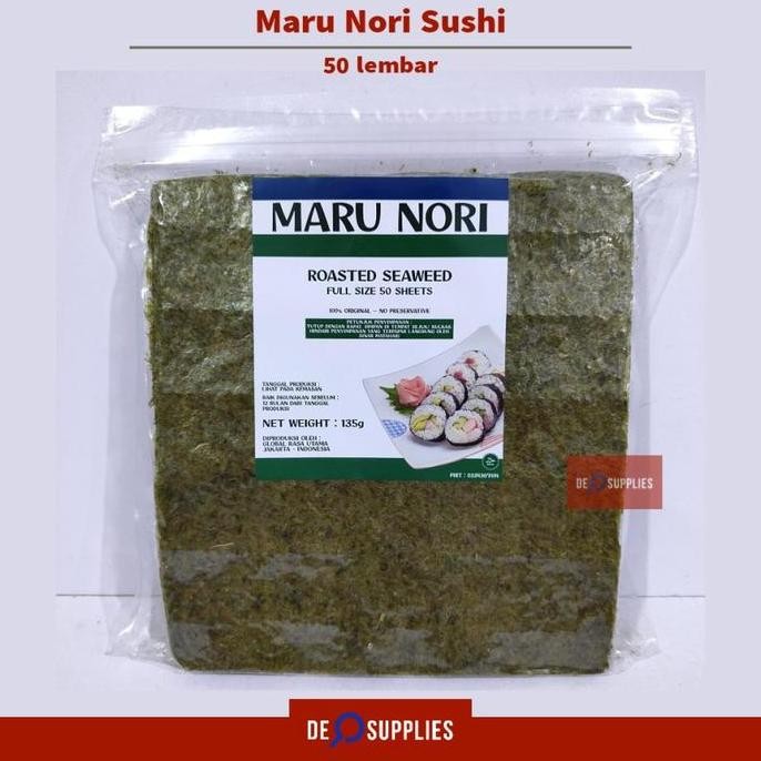 

Maru Nori Sushi 50 Lembar - Rumput Laut Sushi Roll Seaweed Halal