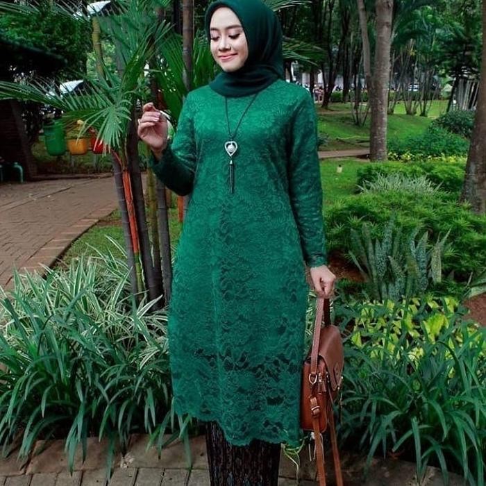 DF191>> Setelan Kebaya Tunik Rok Batik Wisuda Modern Wanita Dress Kondangan Terbaru Outfit Pesta By 