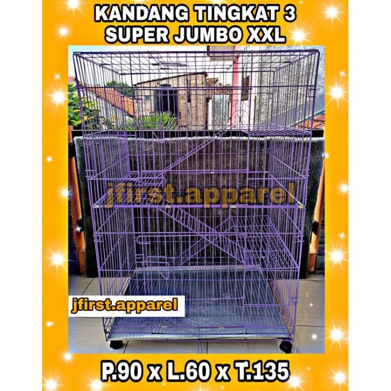 Terlaris Kandang Kucing Tingkat 3 Size Xxl Super Jumbo