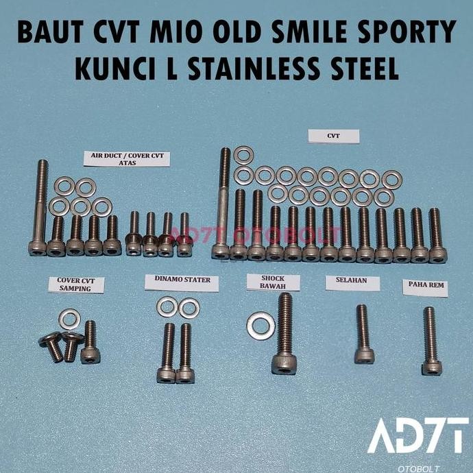 Baut Blok Cvt Mio Lama Mio Sporty Mio Smile L Stainless asli