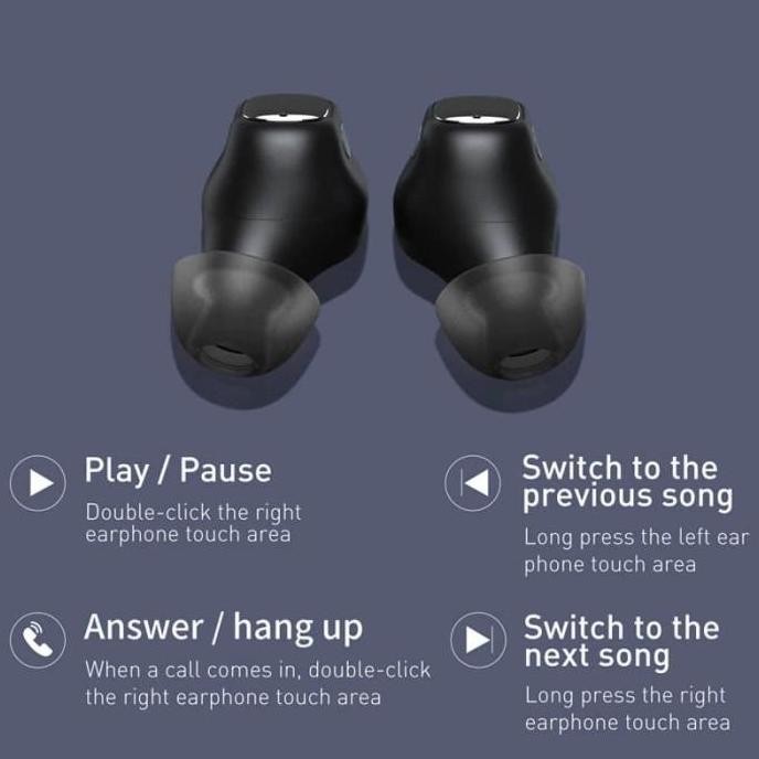 Baseus Earphone / Headset Earbuds Bluetooth Wireless TWS Encok WM01