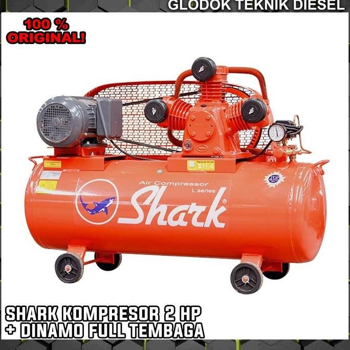 SHARK 2 HP Kompresor Angin + 1 Liter Oli Kompresor