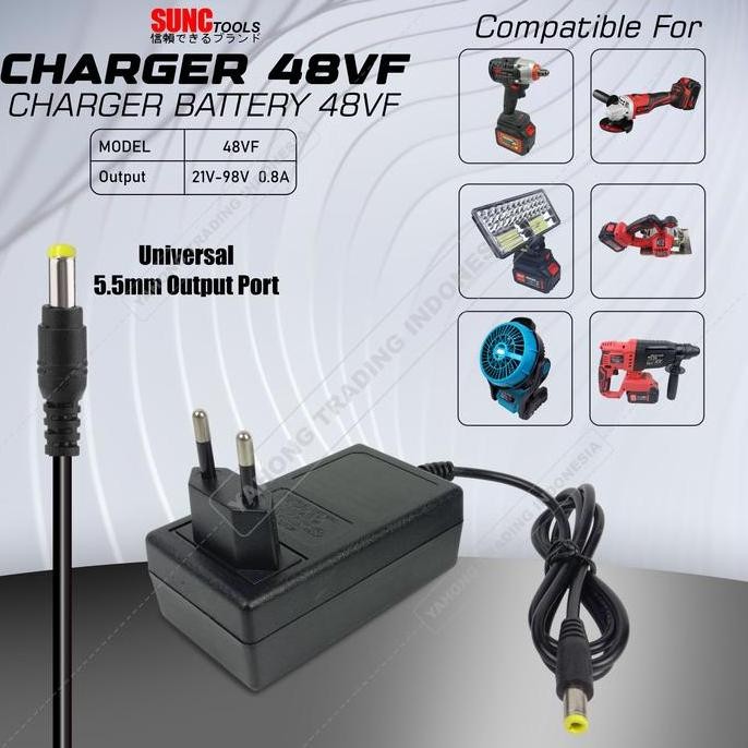 Adaptor Charger 48V Mesin Bor JLD TOOLS IMPACT WRENCH JLD GERINDA 48V