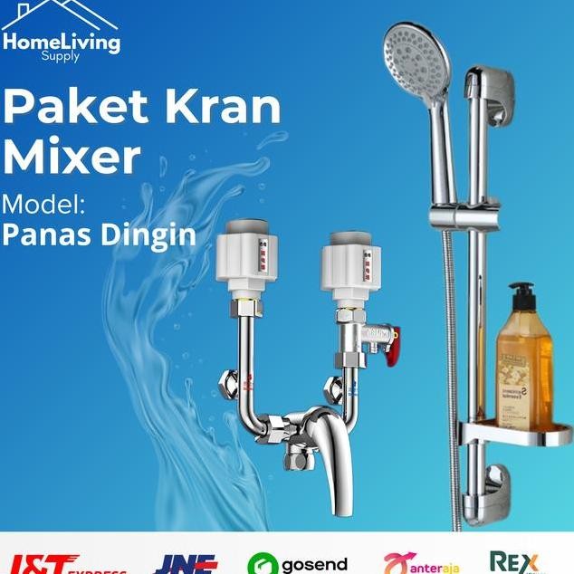 Kran Bathub Air Panas Dingin Mixer Tanpa Bobok Tembok