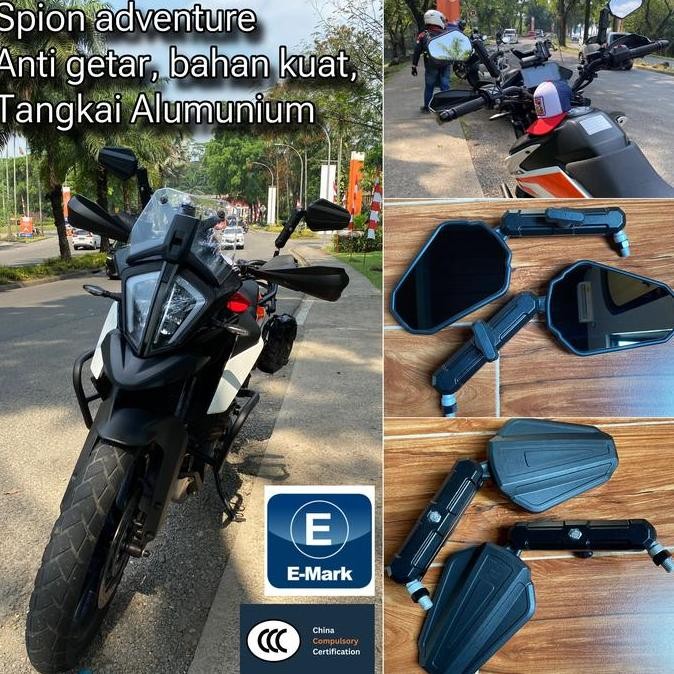 spion motor adventure tangkai aluminium ktm 390 250 adventure ktm duke 200 250 390 trail e-mark e24 
