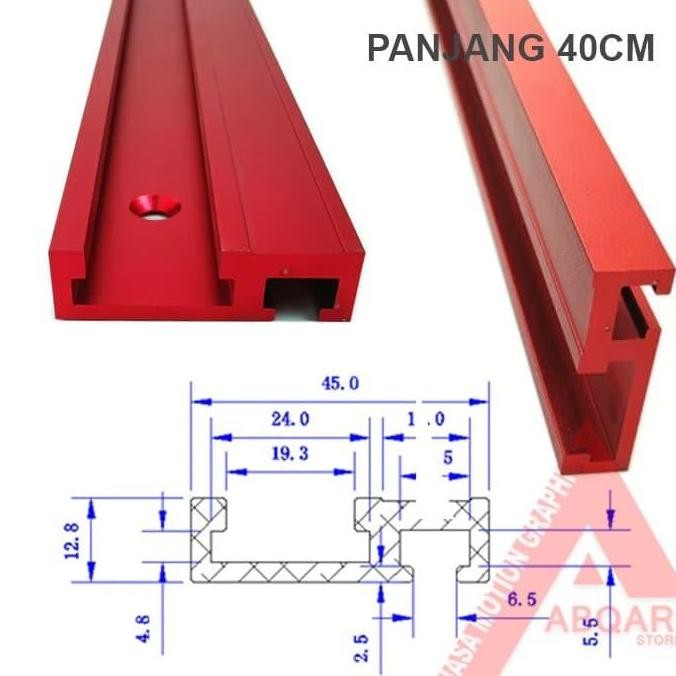 tablesaw track / miter saw track / fence rail / rel gergaji meja