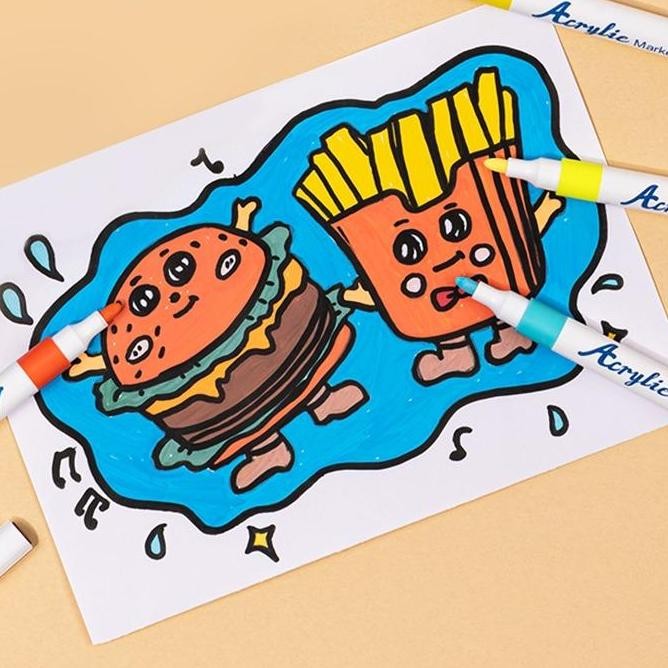 

Spidol Akrilik Deli 48 Warna, Tahan Air, Cocok Untuk Menulis, Menggambar, dan Mewarnai - Stationery Acrylic