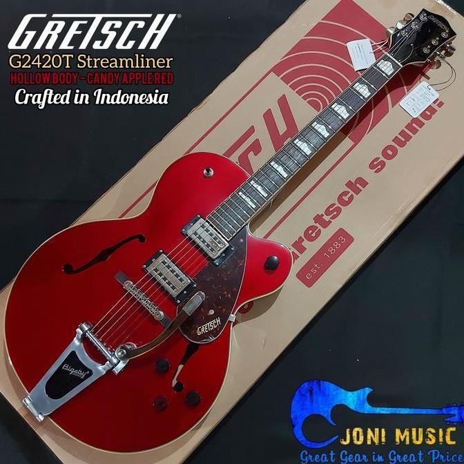 GITAR GRETSCH G2420 (WITH CHROMATIC II BRIDGE) G2420T (WITH BIGSBY B60 TREMOLO) STREAMLINER HOLLOW B